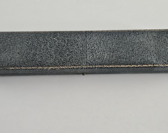 Vintage Antique John Perry Ltd Leather Tooled Gold Trim Jewellery