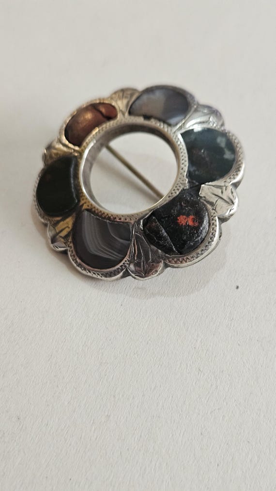 Victorian Antique Solid Sterling Silver Mixed Gem… - image 2