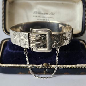 Vintage Sterling Belt Buckle Bracelet - Etsy