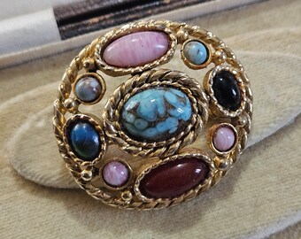 Broche Vintage Souris – Or, Fourrure Vison, Unique, état Impeccable