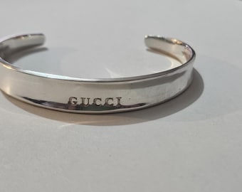 Vintage Gucci Cuff Bracelet 925 Sterling Made in Italy Authentic