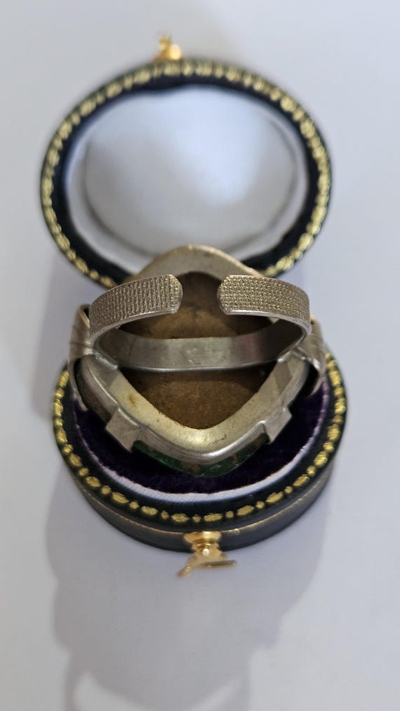 Large Green Statement Ring | Vintage Emerald Gree… - image 4