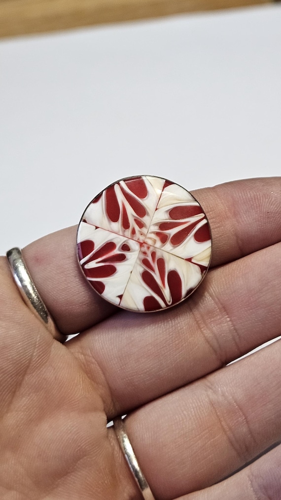 Adjustable 925 Sterling Silver Ceramic Statement … - image 5