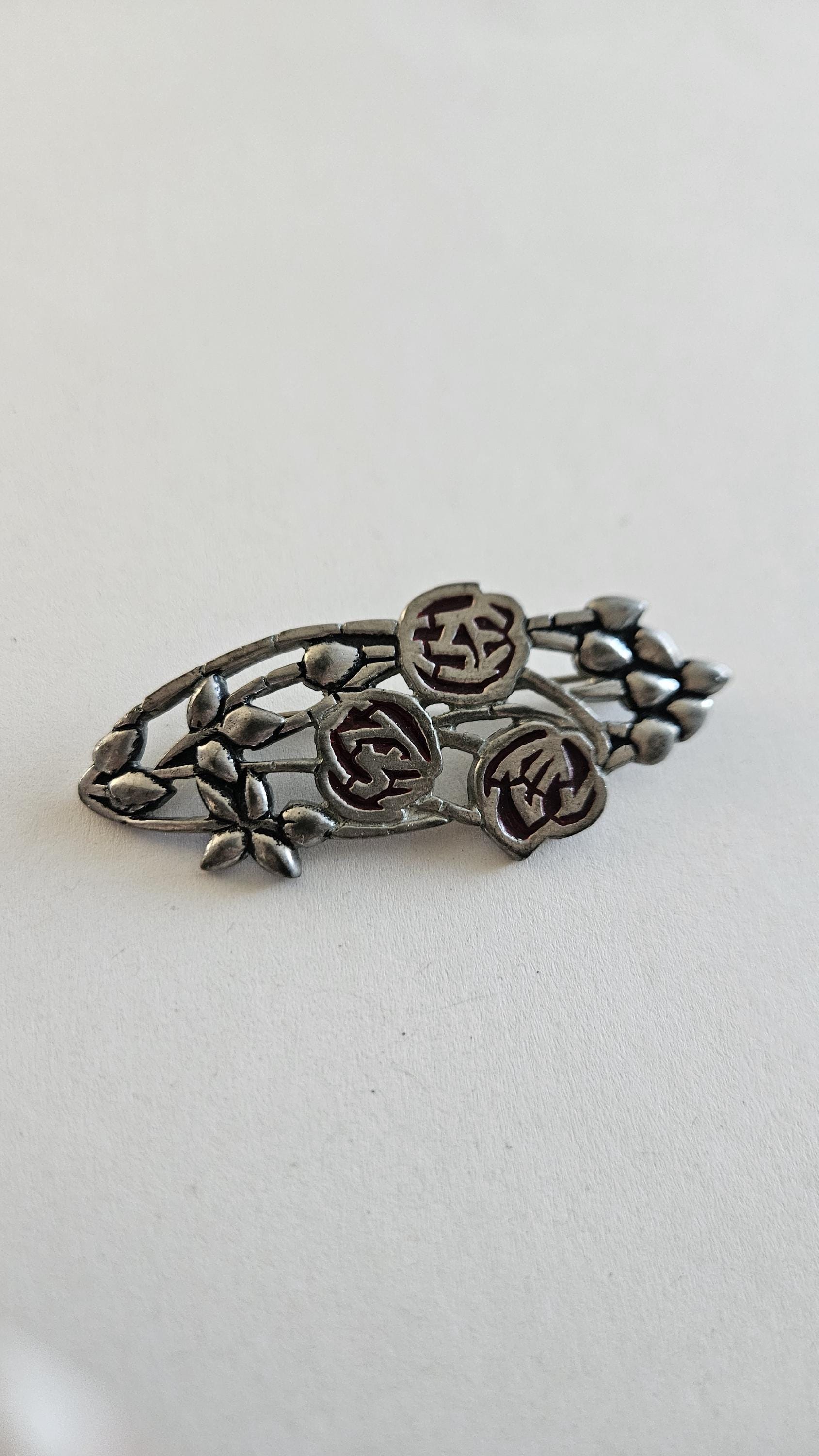 St Justin Pewter Brooch