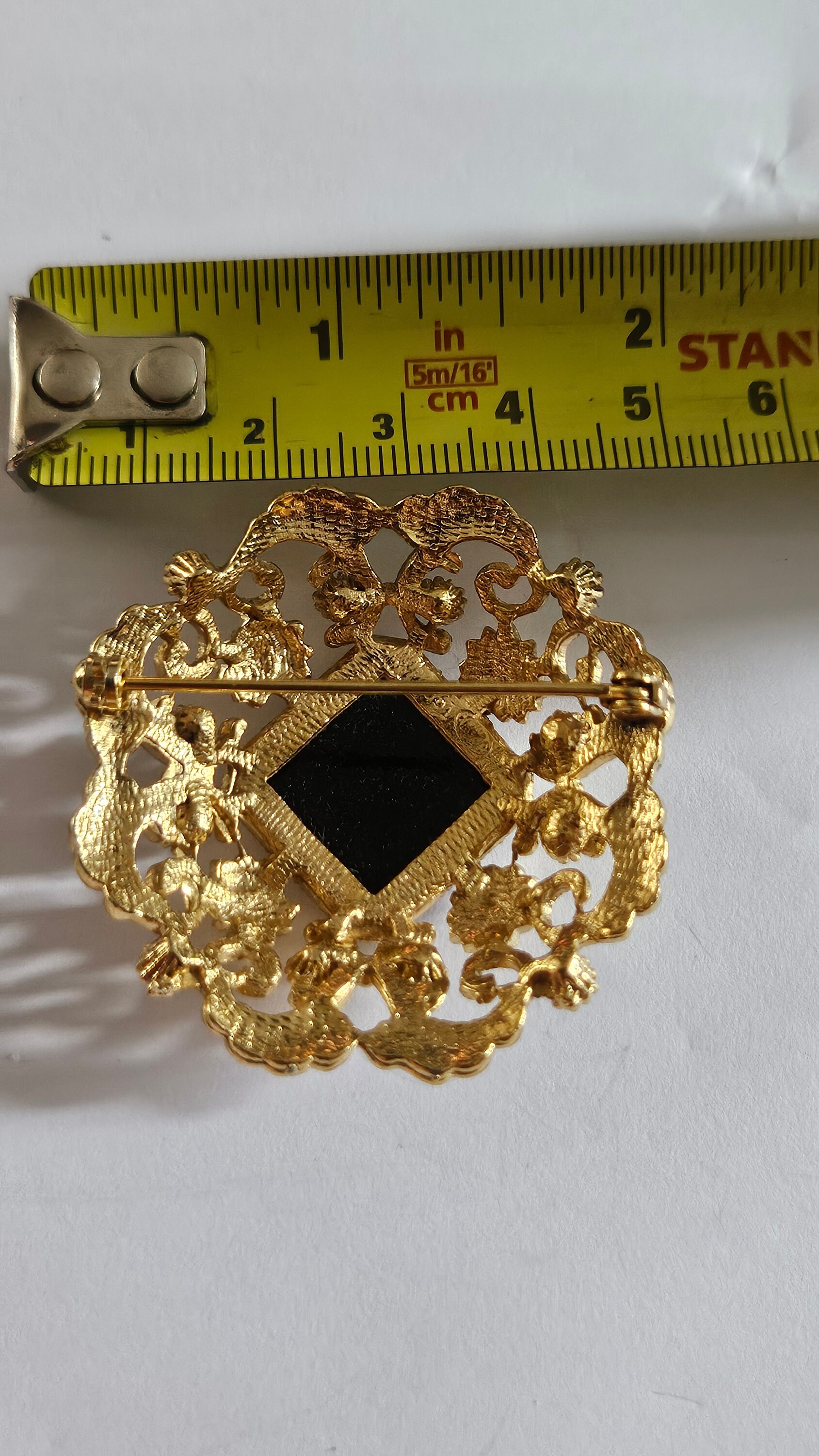 ヴィンテージ スフィンクス 金メッキ ブラック ガラス ビクトリアン