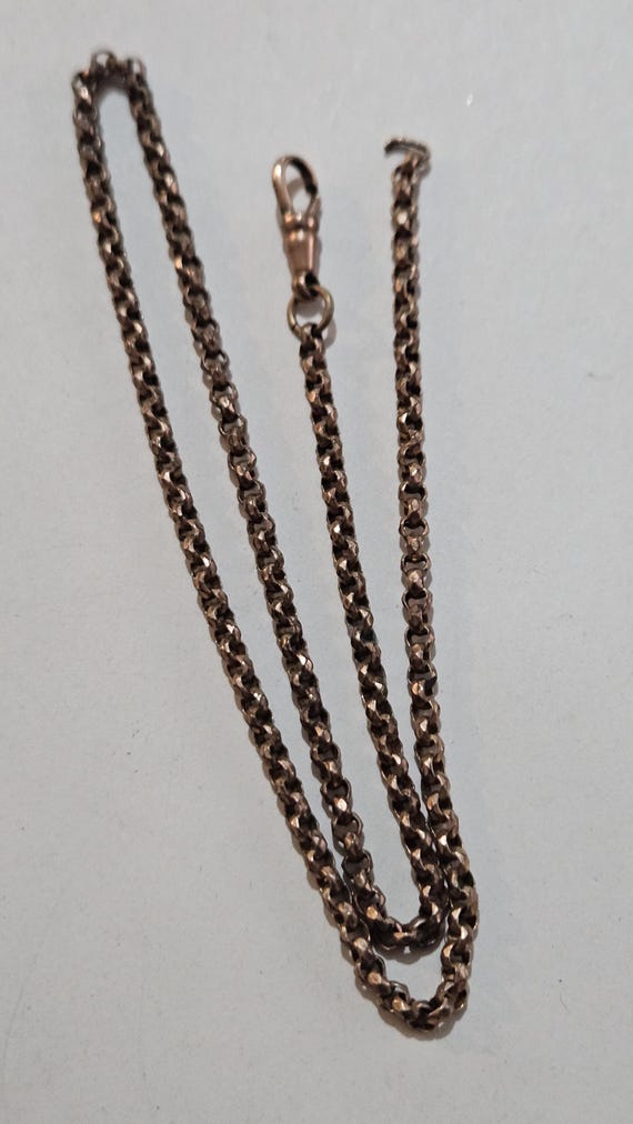 Antique Victorian Pinchbeck Pocket Watch Chain – Faceted Albert