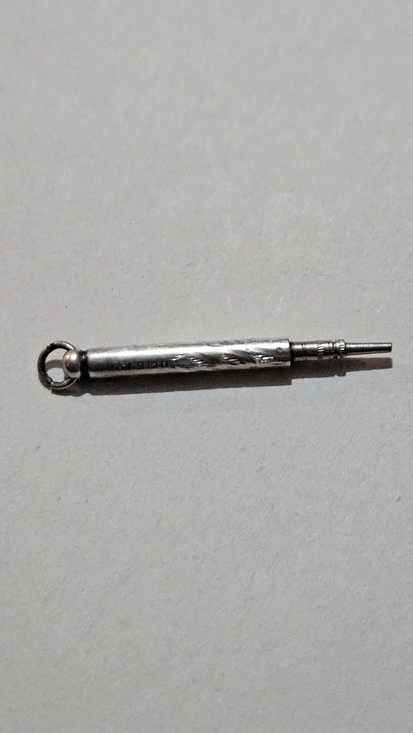 Antique 1902 British Hallmarked Sterling Silver Propelling Pencil