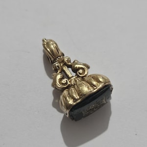 Vintage Antique John Perry Ltd Leather Tooled Gold Trim Jewellery