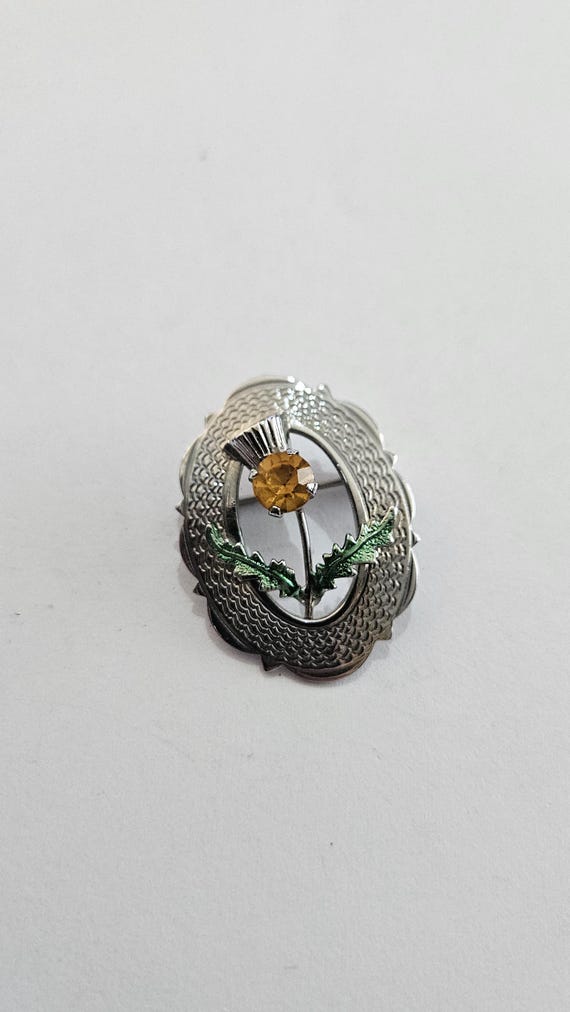Broche Chardon Vintage - Accessoire épingle Décorative - Occasion
