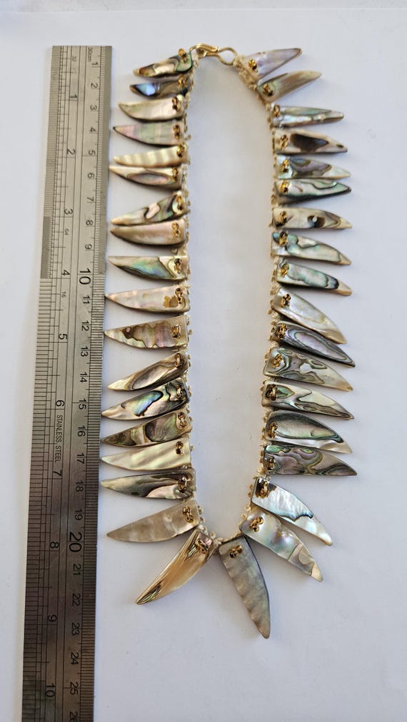 Vintage Miriam Haskell Style Abalone Shell Collar… - image 6