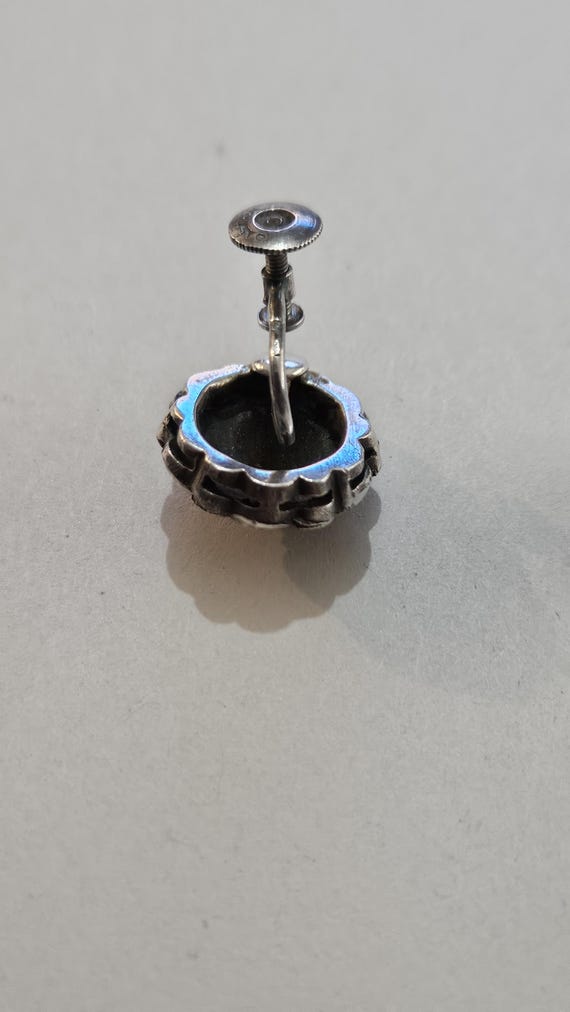 Vintage Antique Solid Sterling silver Split Pearl… - image 5