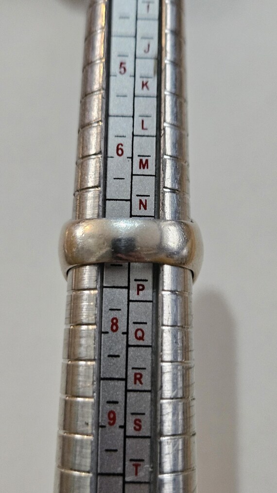 Heavy Sterling Silver Amethyst Statement Ring, La… - image 6