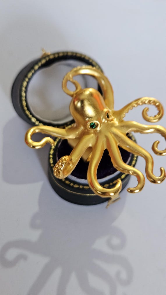 Gold Octopus Ring Adjustable | Large Statement Se… - image 3