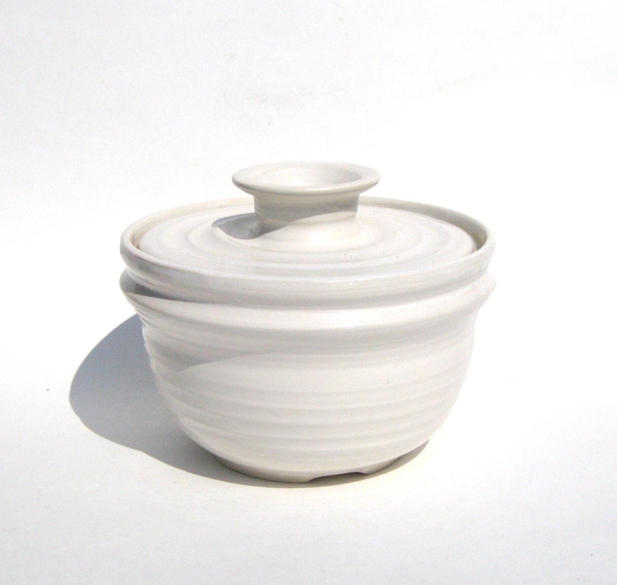 Coffee Filter Storage Jar NSW White Glaze Etsy