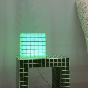 RGB lamp, Tile lamp, Custom lamp, Color-changing, Mosaic lamp, Interior lighting, LED light, Customizable light, Home decor, Custom nightlight, Night decor, Relaxing light, Modern nightlight, Stylish night lamp, Sleep light, Colorful nightlight.