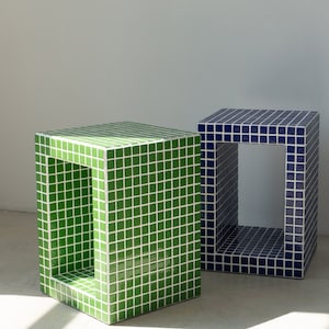 Coffee Tile Table, Tile Side Table, Bedside Shelf, Tile Table, Tile Shelf,