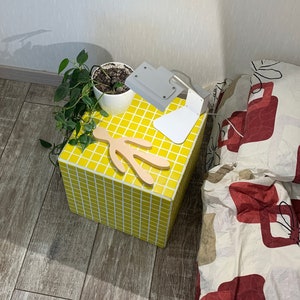 Coffee Tile Table, Tile Side Table, Bedside Shelf, Tile Table, Tile Shelf