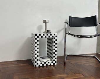 モザイクタイルコーヒーテーブルセット：パイン材リビングルーム家具