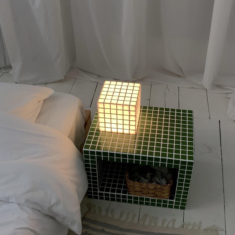 RGB lamp, Tile lamp, Custom lamp, Color-changing, Mosaic lamp, Interior lighting, LED light, Customizable light, Home decor, Custom nightlight, Night decor, Relaxing light, Modern nightlight, Stylish night lamp, Sleep light, Colorful nightlight.