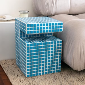 Tile Coffee Table, Mosaic Table, Handmade Table, Unique Coffee Table, Colorful Table, Home Decor, Bed Side Table