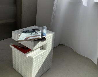 Tile Column, Handmade Tile Plinth, Tile Pedestal, Tile Furniture, Coffee table, Night shelf, Handmade Tile Cube, Designer Furniture