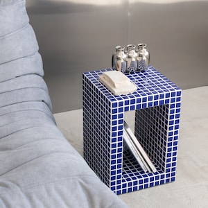 Tile Coffee Table, Home Decor, Bed Side Table, Tile Cube, Handmade Tile Cube, Unique Coffee Table, Modern Tile Table