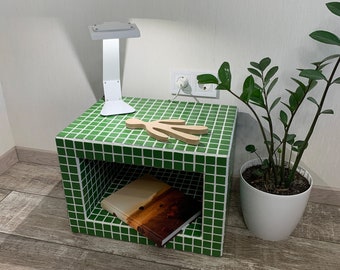 Coffee Tile Table, Tile Side Table, Bedside Shelf, Tile Table, Tile Shelf,