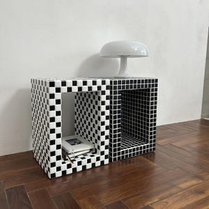 Bedside Shelf, Coffee Tile Table, Tile Side Table, Tile Table, Tile Shelf, Home Decor, Cozy Table