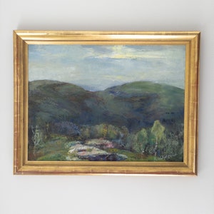 Large Original Swedish Mid-Century Landscape Oil Painting - Framed and Signed By ANDERS LILJEQVIST (1889-1963) - Mid-Century wall art