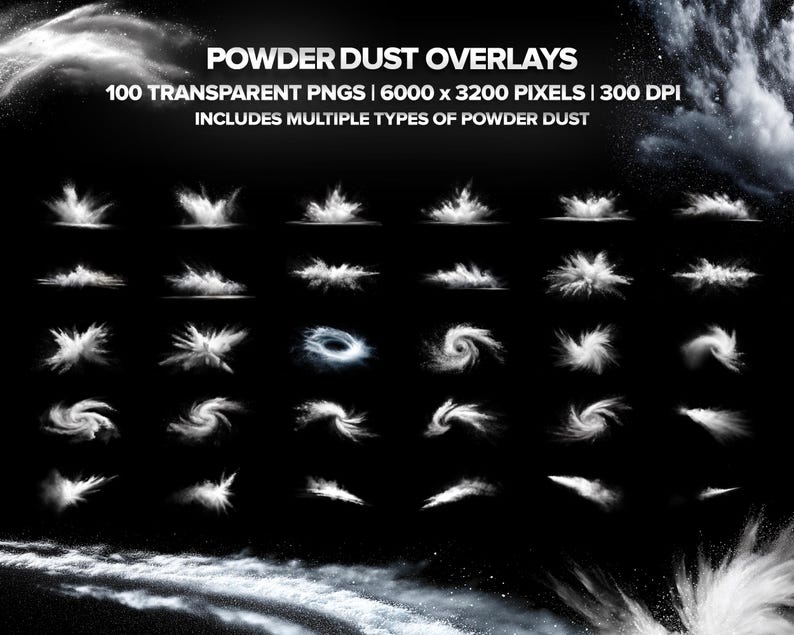 100 Flour Powder Overlays, Christmas Baking Powder, White Dust ...