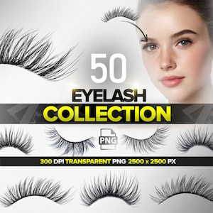 50 ögonfransfotoöverlägg, Photoshop-överlägg, ögonfransar PNG, (digital nedladdning)