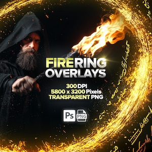 Fire Ring Overlays, Fire Rings For Photoshop, Fireballs, Flame Circles, Backdrop Rings, Transparent PNG image 1