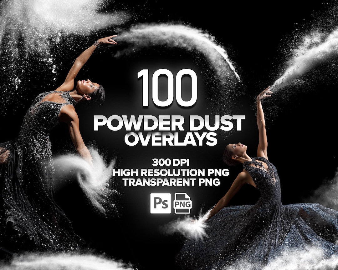 100 Flour Powder Overlays, Christmas Baking Powder, White Dust ...