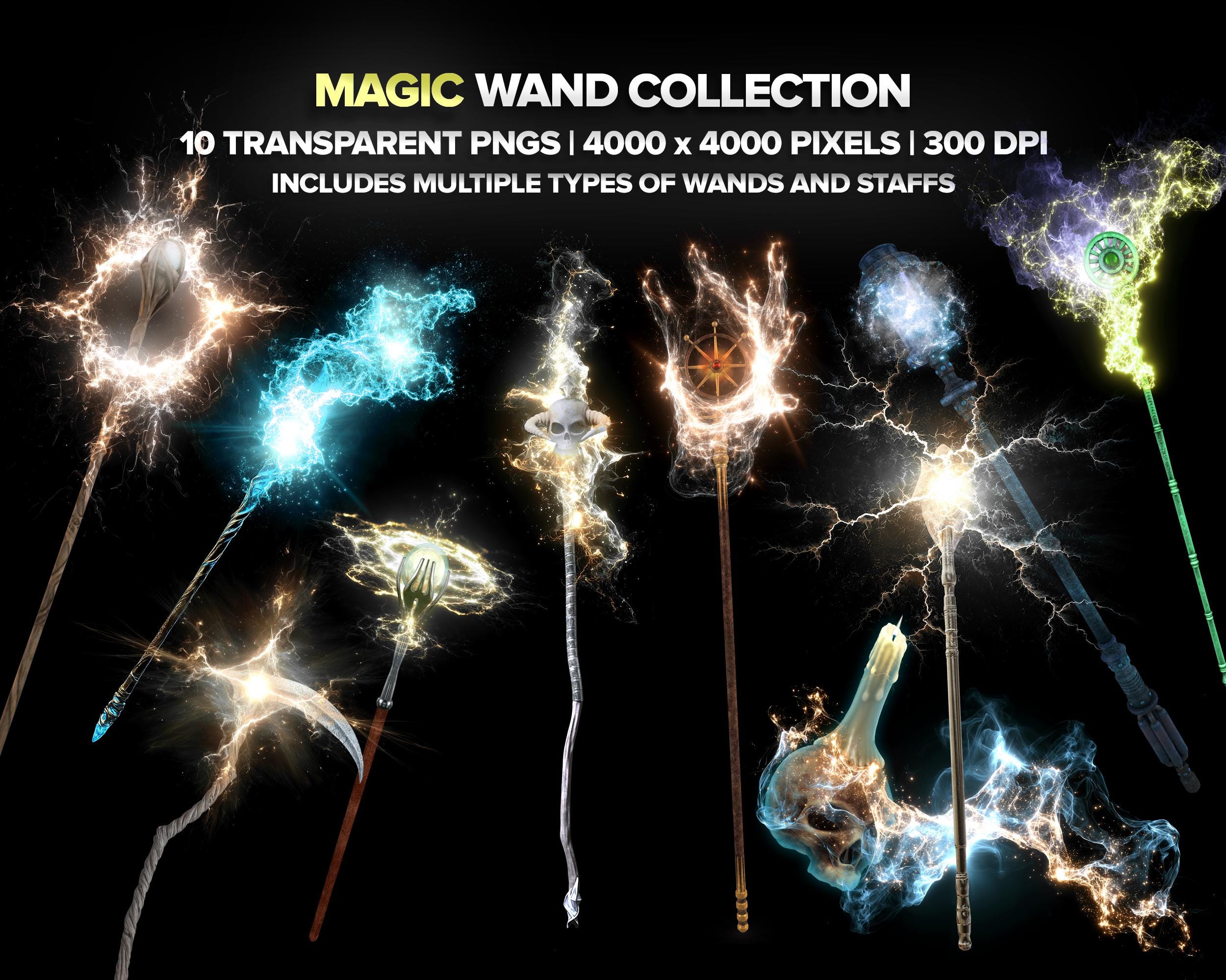 Magic Wand Effects, Magic Light Overlays, Magical Spell Png, Digital ...