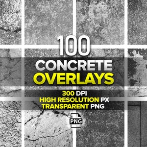Concrete Textures, Cracked Cement Overlays, Photoshop Textures, Grungy Cement, Photo Editing, Digital Download