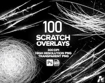 100 Scratch Texture Overlays, Background Scratches, Photo Editing ...