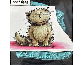 Stamping Bella m0187 Princess Cat Cling Rubber Stamp