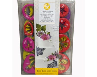 Wilton Gum Paste Flower Cut-Outs Set of 24