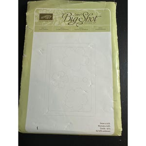 May include: A green and white package containing a Big Shot die-cutting set. The set includes flower-shaped dies in various sizes. The package has text in multiple languages, including "Fun Flowers" and "Big Shot."