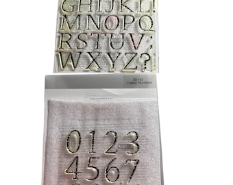 CTMH Classic Caps and Classic Numbers Cling Mount Stamps  D1100,  B1193
