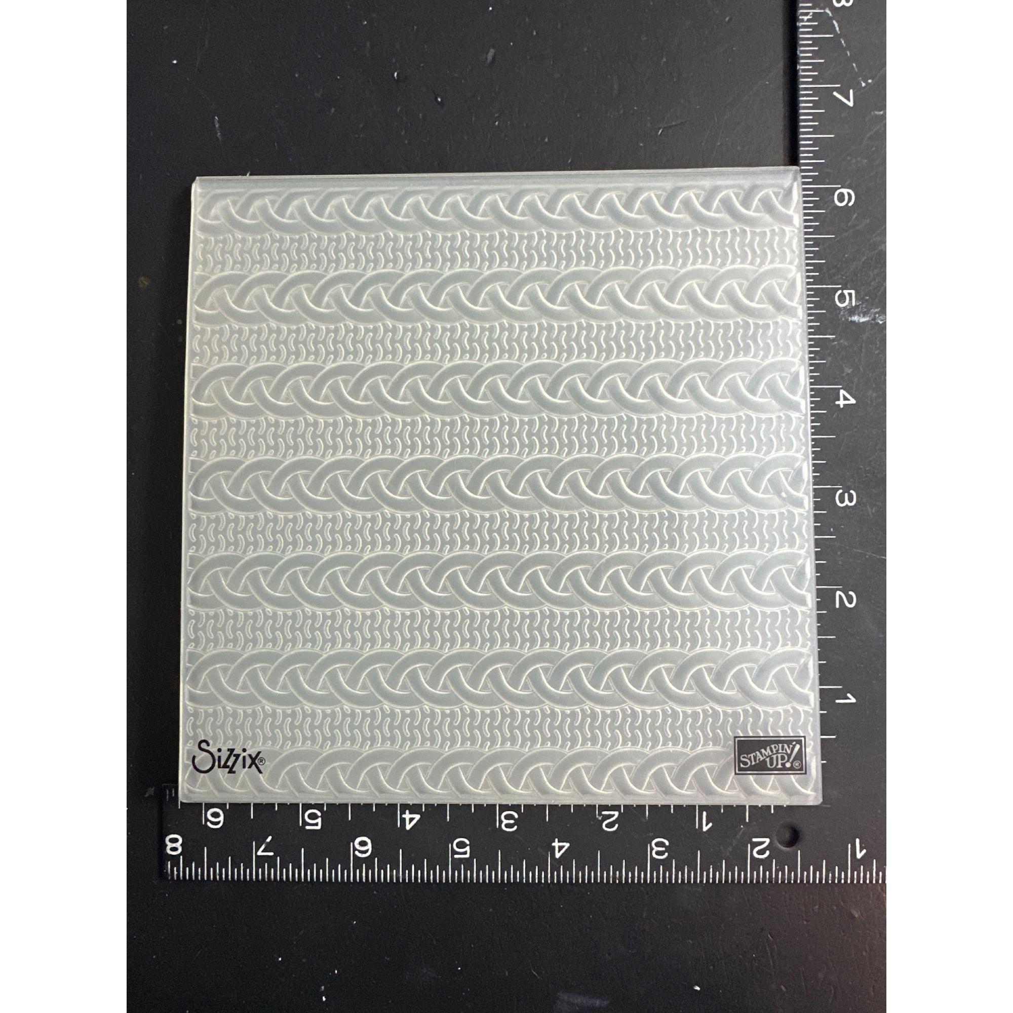 Stampin up Sizzix Big Shot 3D Cable Knit Dynamic Embossing Folder 6 X 6 ...