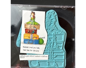 Stamping Bella Uptown Girl Travel Molly Cling Rubber Stamp Set