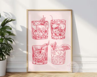 Rock Glasses Print, Poster, Wall Art, Digital Art, Trendy, Room Decor, Apartment Decor
