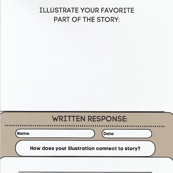 Draw & Written Response Worksheet