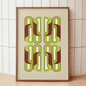 Kiwi Poster | Kitchen Wall Art | Hand Drawn