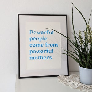Muttertagsgeschenk: Powerful Mothers Ölkreide Kunst zum Muttertag, Geschenke Muttertag, Muttertag Ideen, Muttertag, Geschenk Mama Bild 1