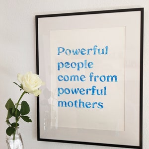 Muttertagsgeschenk: Powerful Mothers Ölkreide Kunst zum Muttertag, Geschenke Muttertag, Muttertag Ideen, Muttertag, Geschenk Mama Bild 2