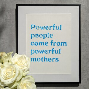 Muttertagsgeschenk: Powerful Mothers Ölkreide Kunst zum Muttertag, Geschenke Muttertag, Muttertag Ideen, Muttertag, Geschenk Mama Bild 5