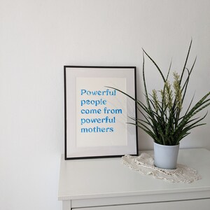 Muttertagsgeschenk: Powerful Mothers Ölkreide Kunst zum Muttertag, Geschenke Muttertag, Muttertag Ideen, Muttertag, Geschenk Mama Bild 3