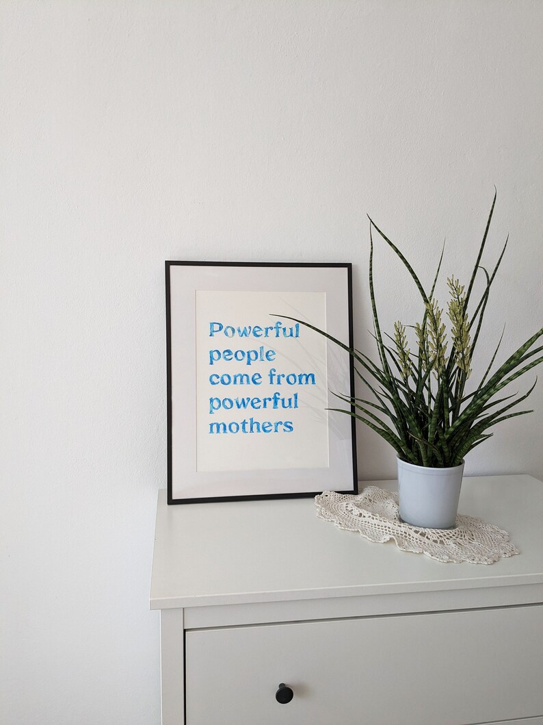 Muttertagsgeschenk: Powerful Mothers Ölkreide Kunst zum Muttertag, Geschenke Muttertag, Muttertag Ideen, Muttertag, Geschenk Mama Bild 3